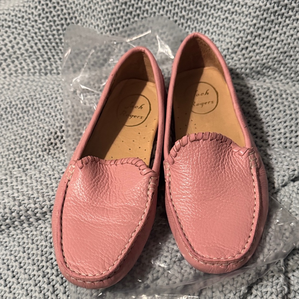 Jack Rogers Pink Leather Flats